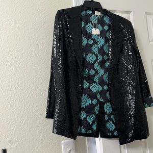 Open front Sequin Blazer